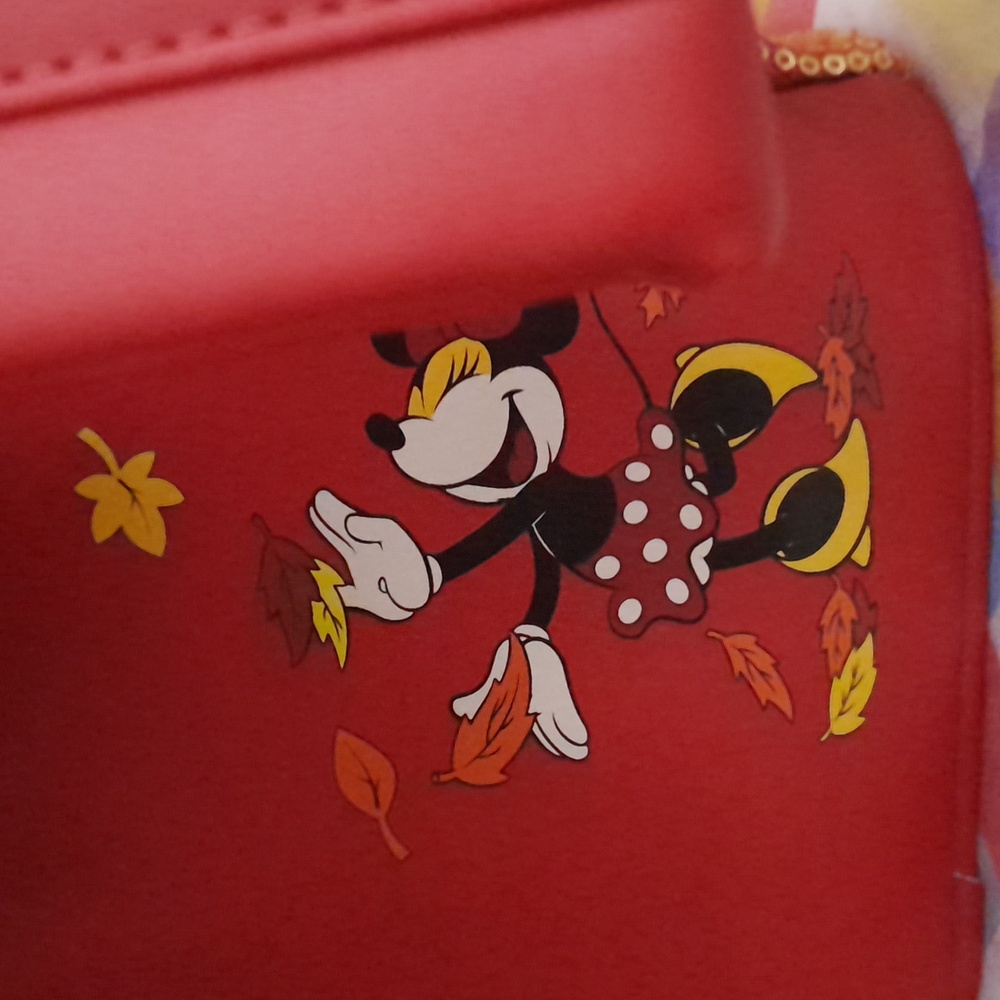 NWT Loungefly Disney Minnie Sequins Fall Bag - Picture 7 of 8